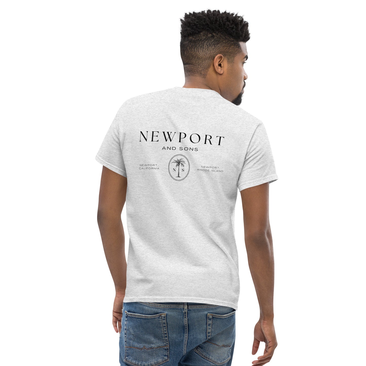 Men's classic Newport and Sons branded tee