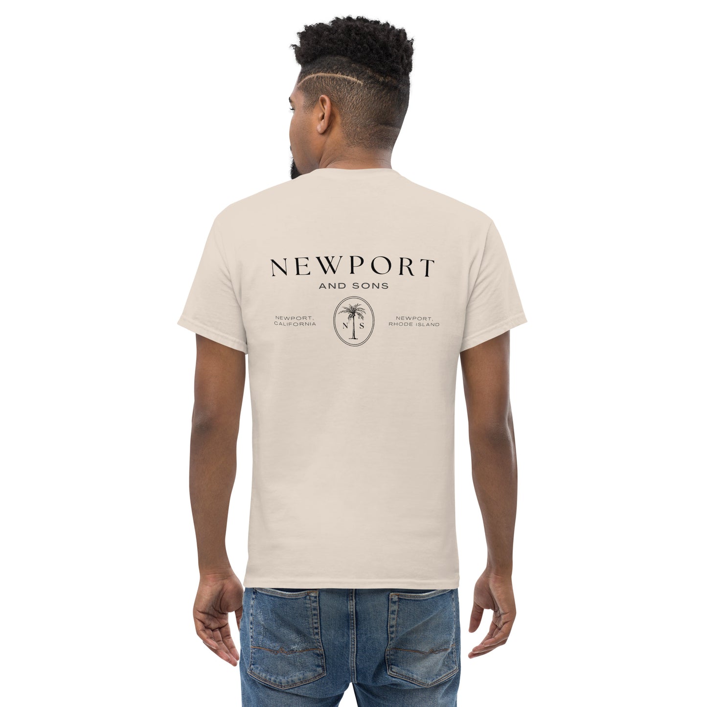 Men's classic Newport and Sons branded tee