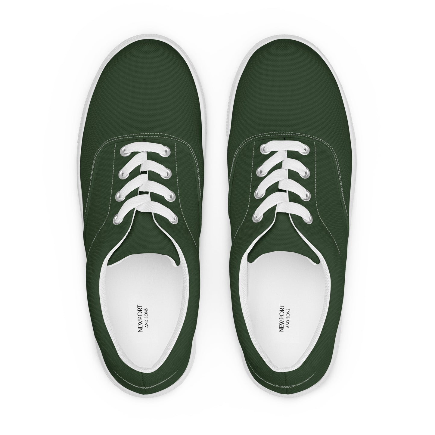 Men’s green lace-up canvas shoes