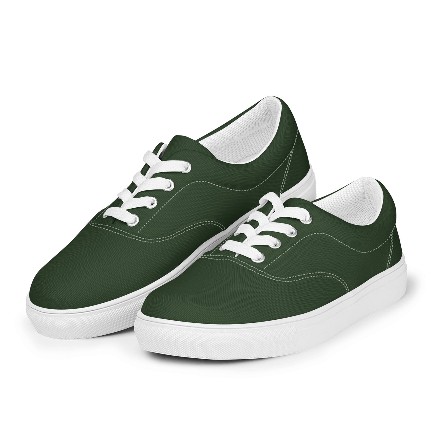 Men’s green lace-up canvas shoes