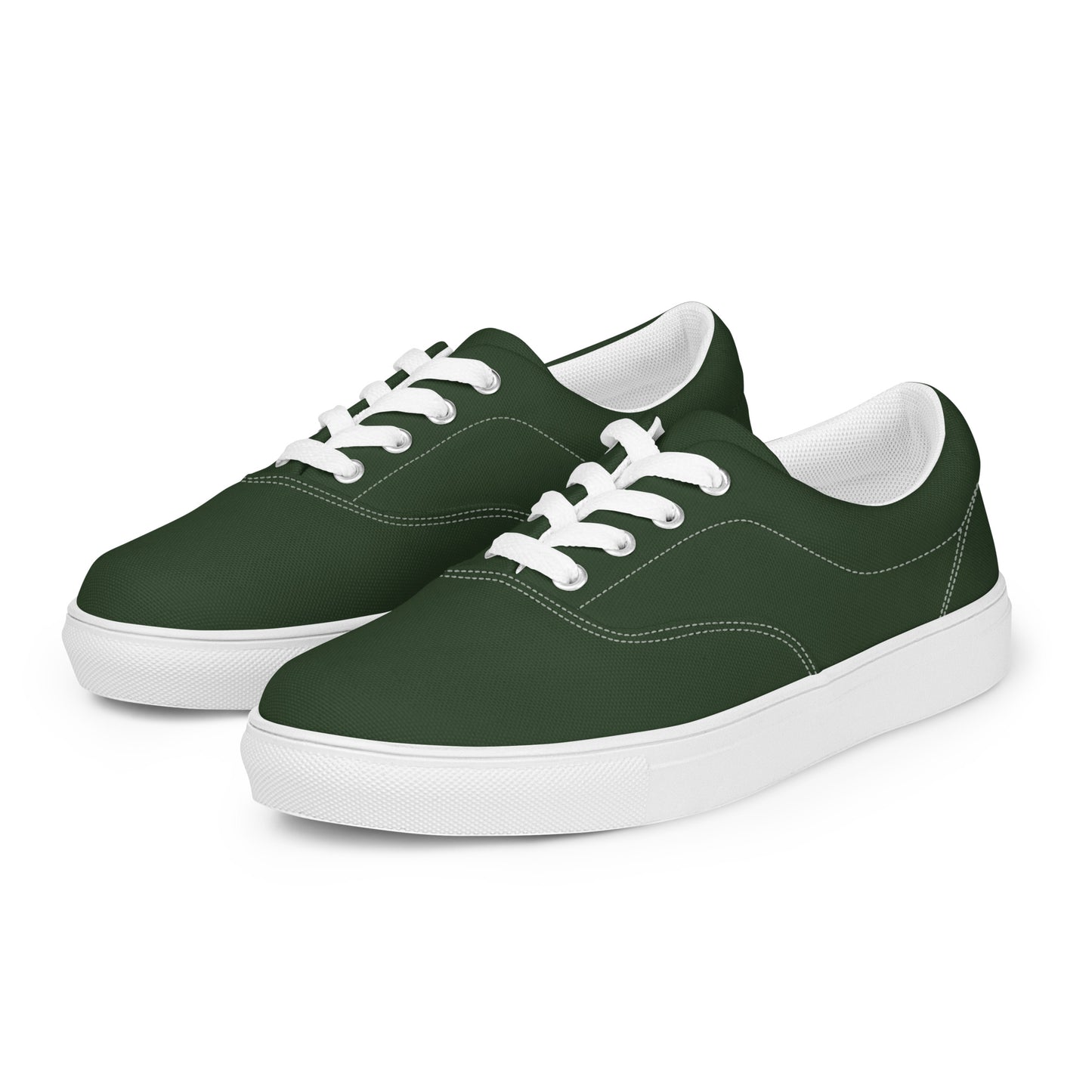 Men’s green lace-up canvas shoes