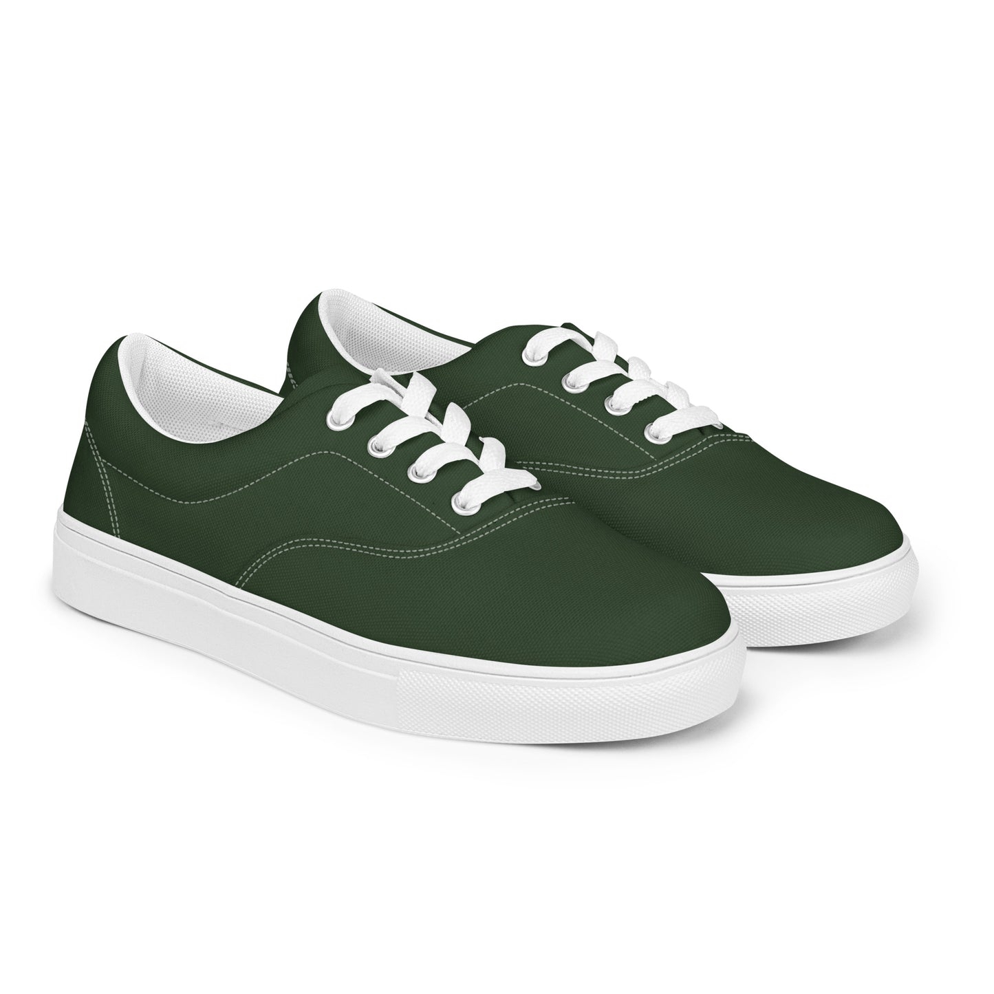 Men’s green lace-up canvas shoes