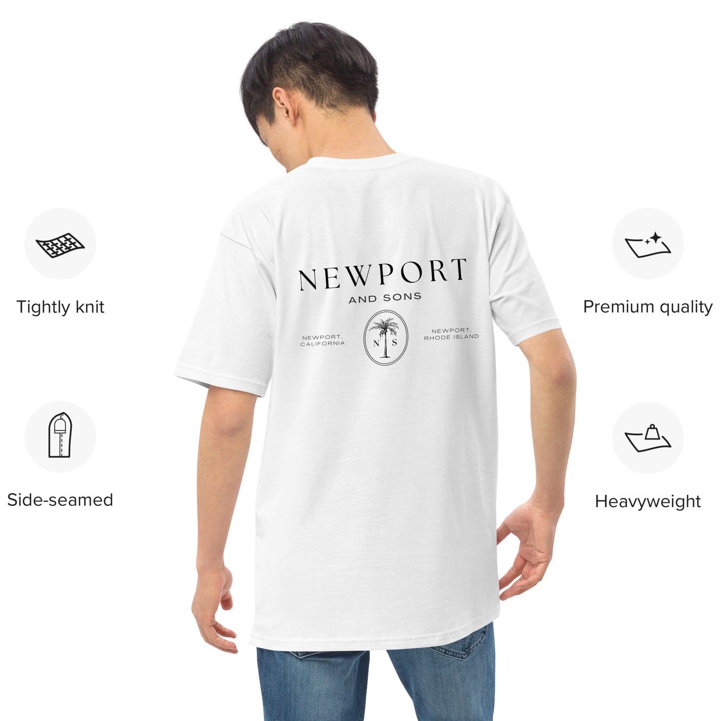 Men’s premium heavyweight Newport and Sons tee